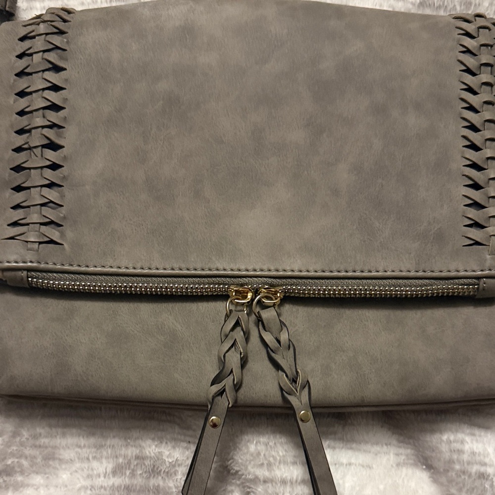 Gray Braided Women's Bag